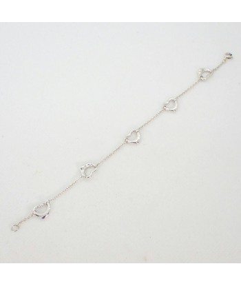 TIFFANY 925 open heart 5p bracelet Les êtres humains sont 