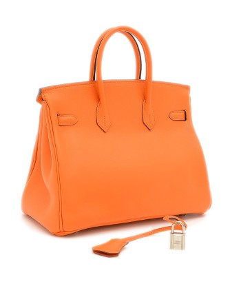 Hermes Birkin 25 Swift Leather Handbag Orange Véritable concentré