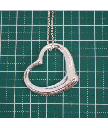 TIFFANY / Tiffany SV925 Open Heart Large Long Pendant Necklace Livraison rapide