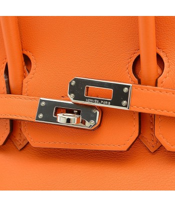 Hermes Birkin 25 Swift Leather Handbag Orange Véritable concentré