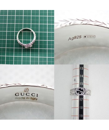 GUCCI / Gucci Ag925 Double G Interlocking Ring No. 16 paiement sécurisé