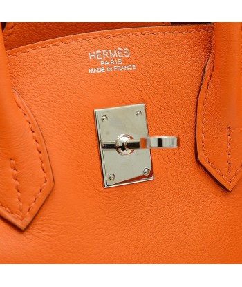 Hermes Birkin 25 Swift Leather Handbag Orange Véritable concentré