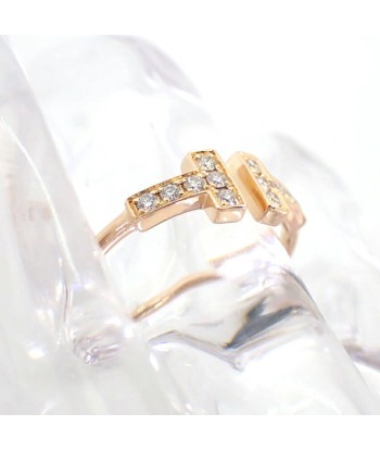 TIFFANY / Tiffany 750PG T wire diamond ring No. 10.5 en stock