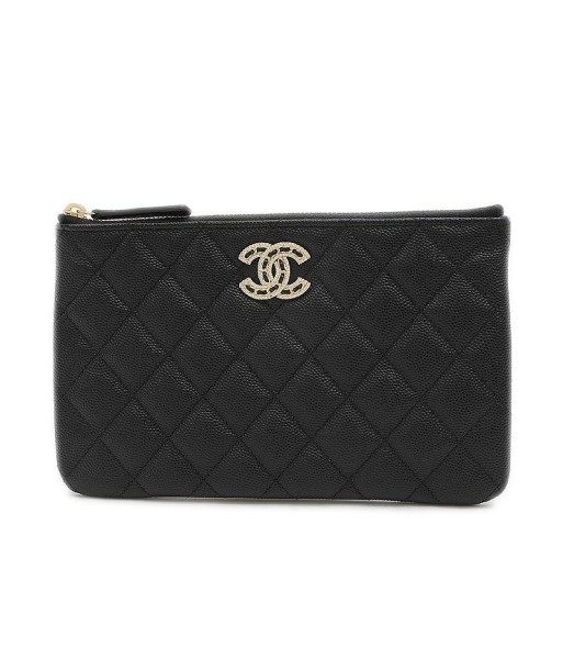 Chanel Caviar Leather PochettePouch Black Voir les baskets