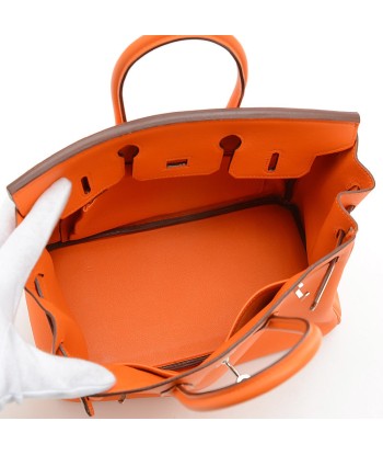 Hermes Birkin 25 Swift Leather Handbag Orange Véritable concentré