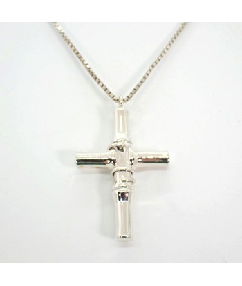 GUCCI / Gucci SV925 Bamboo Cross Pendant Necklace pas cheres