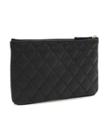 Chanel Caviar Leather PochettePouch Black Voir les baskets