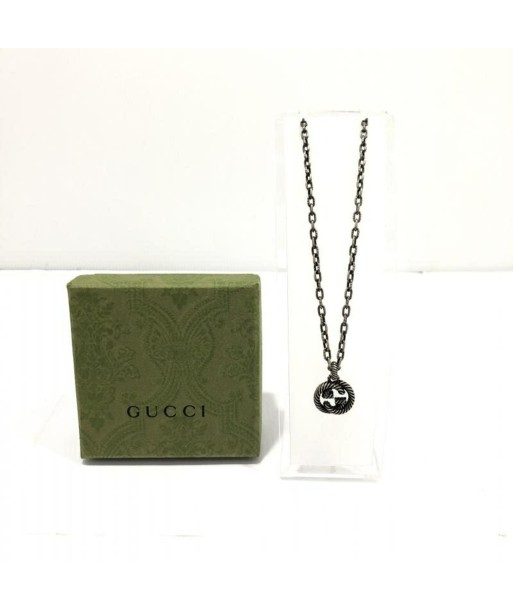 GUCCI 604155 Interlocking G Chain Necklace Silver 925 une grave pollution 