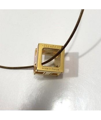 HERMES Hermes H Cube Carged Ash Necklace Choker Gold Color online