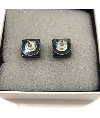 CHANEL Chanel Earrings Coco Mark Circle Rhinestone Black Silver Comment ça marche