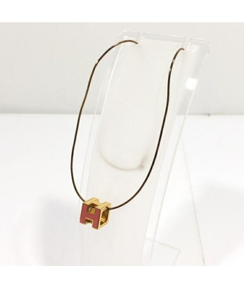 HERMES Hermes H Cube Carged Ash Necklace Choker Gold Color online