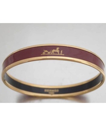 Hermes Bangle Enamel Carreche Gold Dark Red Bracelet Breath Ladies Vous souhaitez 