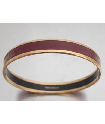 Hermes Bangle Enamel Carreche Gold Dark Red Bracelet Breath Ladies Vous souhaitez 