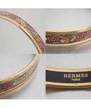 Hermes Bracelet Email Gold Multicolor Enamel Bangle Breath Ladies prix