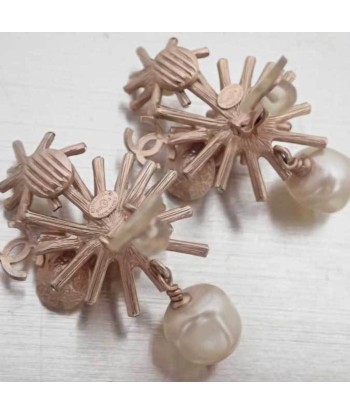 Chanel CHANEL Earrings Coco Mark Pink Gold White Fake Pearl Rhinestone Women's pour bénéficier 