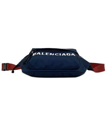 Balenciaga F-14284 NylonCanvas PouchSling Bag BlackNavyRed Color Les magasins à Paris