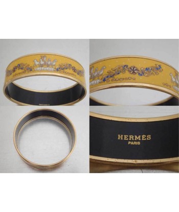 Hermes Bangle Enamel Gold Yellow Multicolor Bracelet Breath Ladies commande en ligne