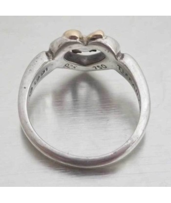 Tiffany & Co. Ring Heart Ribbon Silver Gold SV925 AU750 Approx. 12 Ladies pour bénéficier 