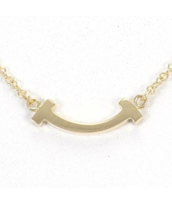 Tiffany T Smile Mini K18YG Necklace Total Weight Approx. 2.3g 46cm Jewelry Faites des économies