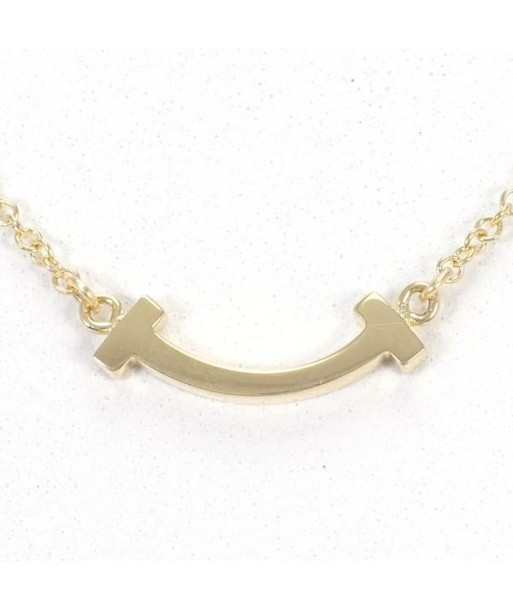 Tiffany T Smile Mini K18YG Necklace Total Weight Approx. 2.3g 46cm Jewelry Faites des économies