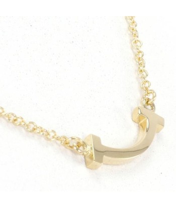 Tiffany T Smile Mini K18YG Necklace Total Weight Approx. 2.3g 46cm Jewelry Faites des économies