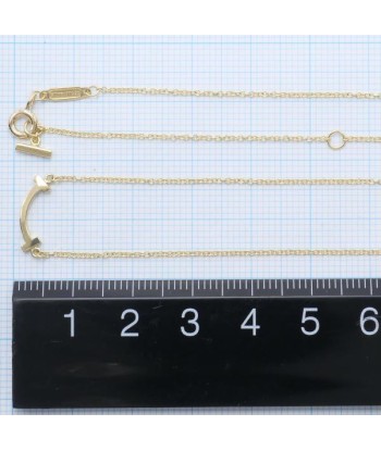 Tiffany T Smile Mini K18YG Necklace Total Weight Approx. 2.3g 46cm Jewelry Faites des économies