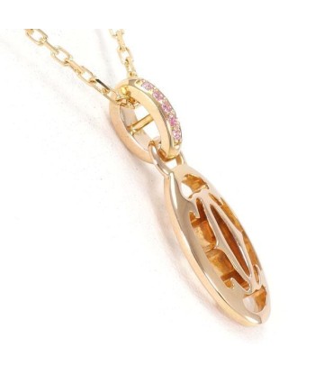 Cartier Double C K18PG Necklace Pink Sapphire Total Weight Approx. 4.3g 40cm Jewelry de la marque