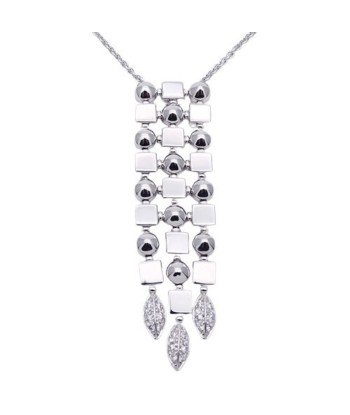 Bvlgari White Gold (18K) Diamond Womens Necklace (White Gold) Fin de série