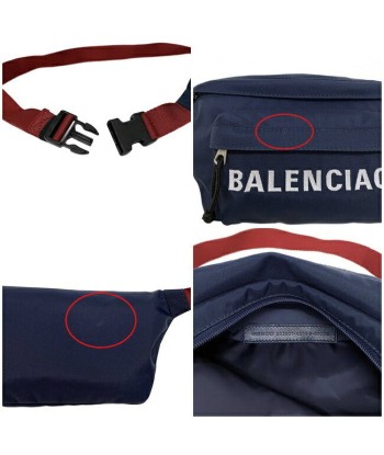 Balenciaga F-14284 NylonCanvas PouchSling Bag BlackNavyRed Color Les magasins à Paris