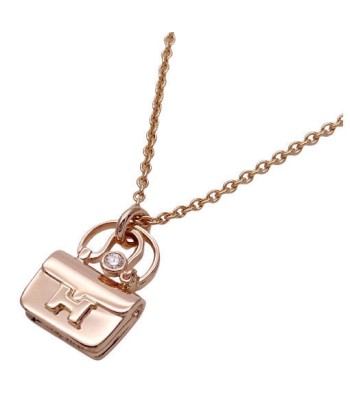 Hermes Necklace Pink Gold Diamond Womens Pendant (Pink) Venez découvrir notre 