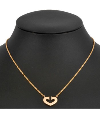 Cartier C Heart Necklace K18PG Pendant Faites des économies