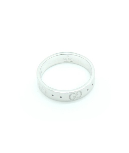 GUCCI Gucci GG Icon Ring K18WG White Gold No. 8 pas cher