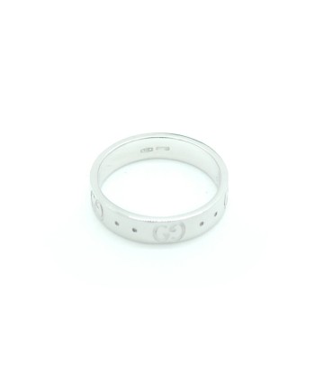 GUCCI Gucci GG Icon Ring K18WG White Gold No. 8 pas cher