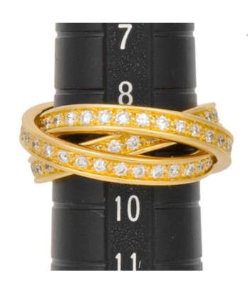 Cartier Three Bangles Diamond Ring K18YG  51 rembourrage situé sous