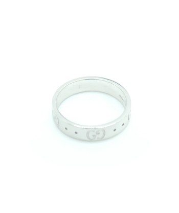 GUCCI Gucci GG Icon Ring K18WG White Gold No. 8 pas cher