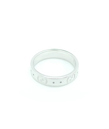 GUCCI Gucci GG Icon Ring K18WG White Gold No. 8 pas cher