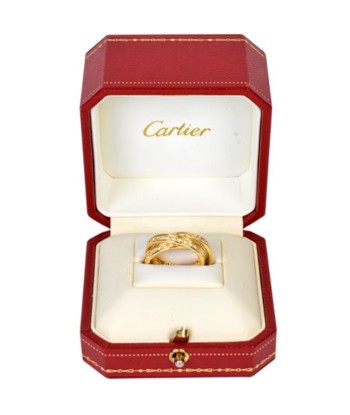 Cartier Three Bangles Diamond Ring K18YG  51 rembourrage situé sous