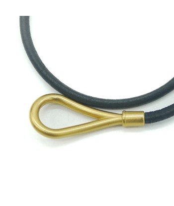 HERMES Jumbo Choker Leather Black Bracelet pour bénéficier 