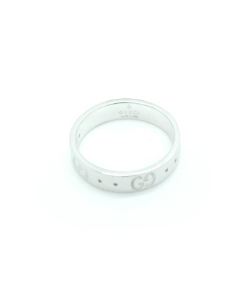 GUCCI Gucci GG Icon Ring K18WG White Gold No. 8 pas cher