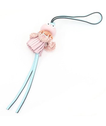 Loewe Bag Charm Pink Light Blue Leather SEA ANGEL Clionidae Ladies Keychain LOEWE pas cher chine