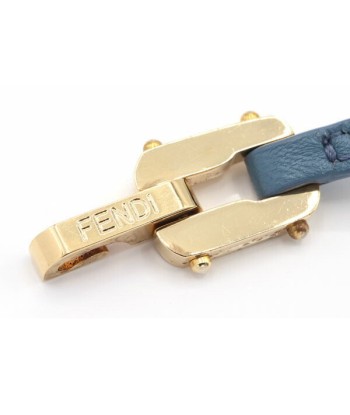 Fendi Bracelet 8AG407 Blue Gold Leather Metal Ladies Loop Double online