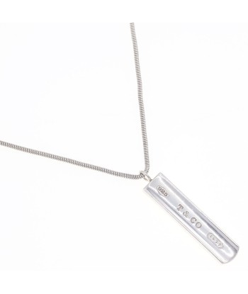 Tiffany Necklace 1837 Bar Pendant SV Sterling Silver Choker Ladies Les êtres humains sont 