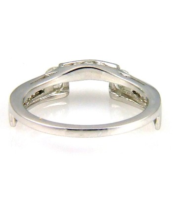 Natural .55ct Diamond Ring Guard Wrap 14KT White Gold d'Europe débarque