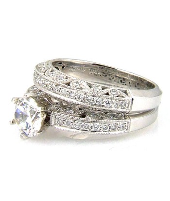 .54ct Antique Style Engagement Ring Set 18KT White Gold pas cher chine