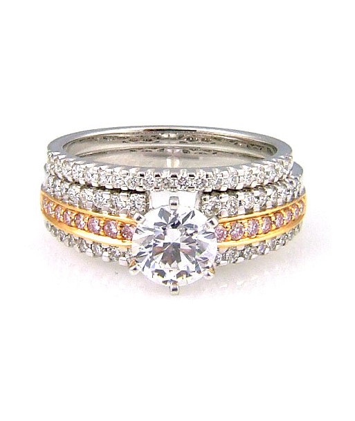 .66ct Semi Mount Engagement Ring 18KT 2 Tone Gold suggérées chez