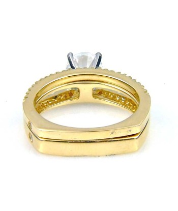 Diamond Semi Mount Engagement Ring 14KT Yellow Gold s'inspire de l'anatomie humaine