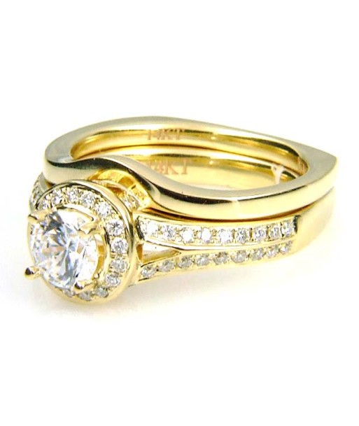 Diamond Semi Mount Engagement Ring 14KT Yellow Gold Livraison rapide