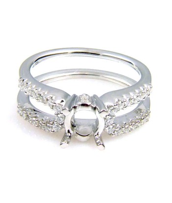 Diamond Semi Mount Engagement Ring 18KT White Gold sélection de produits