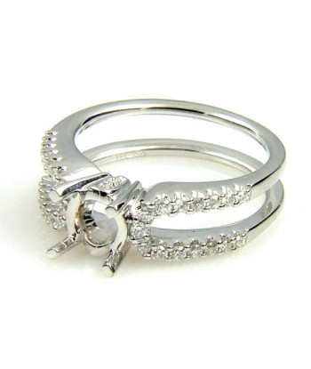 Diamond Semi Mount Engagement Ring 18KT White Gold sélection de produits