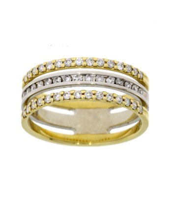 Genuine .50ct Diamond Ring 10KT 2 Tone Gold Pour